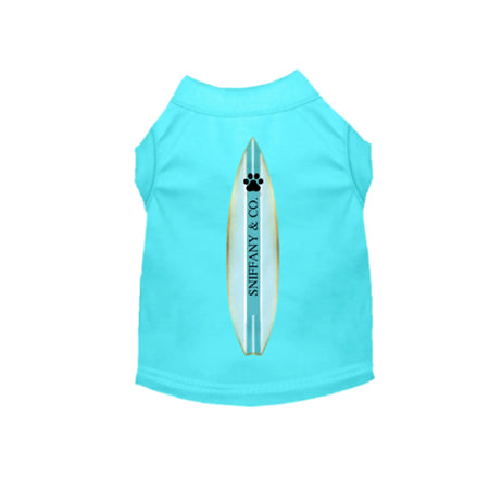 Sniffany & Surf Dog Shirt - Bark Fifth Avenue teal