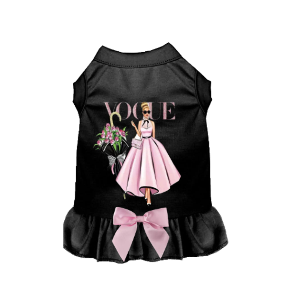 Spring Vogue Dog Dress - Bark Fifth Avenue black