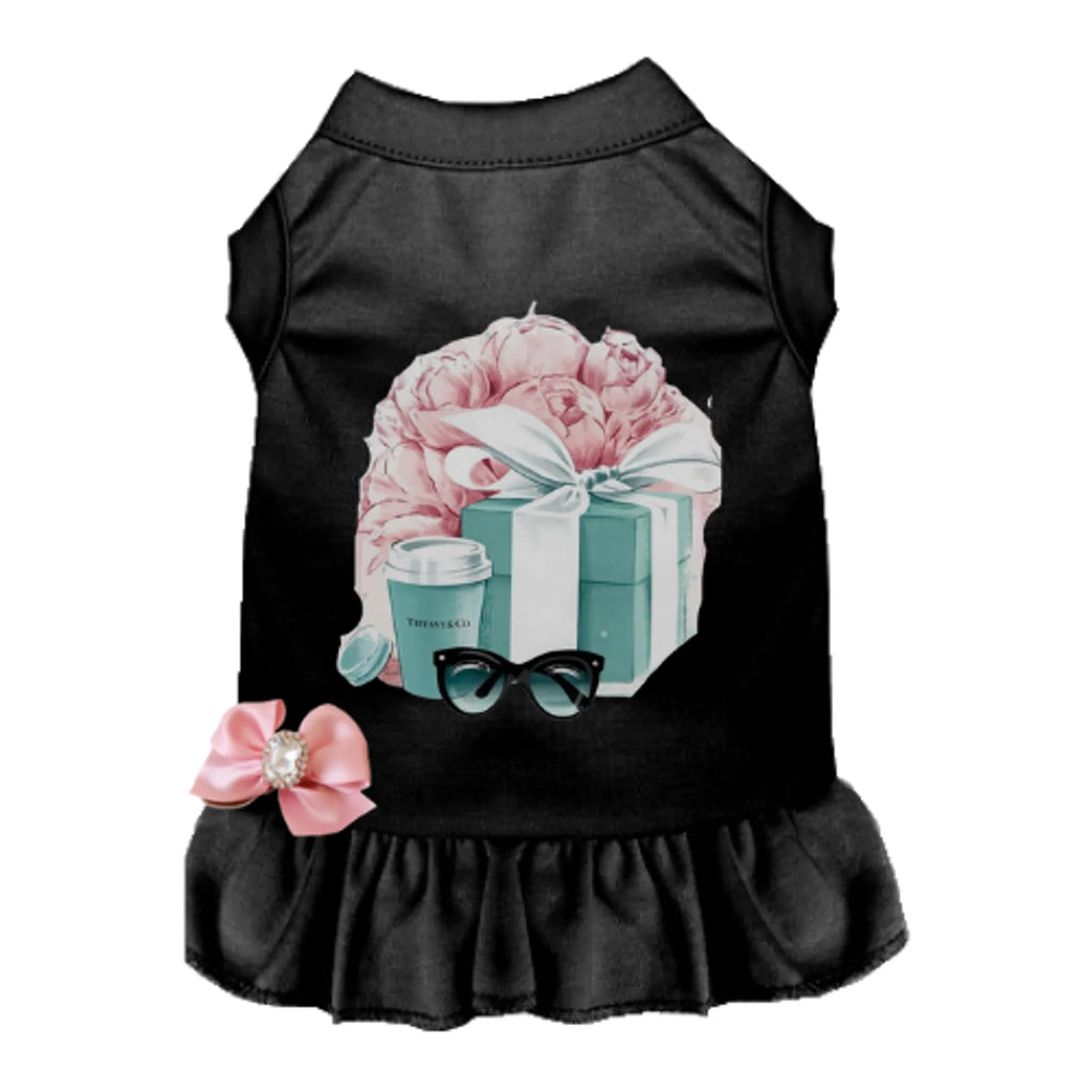Springtime at Sniffany Dog Dress - Bark Fifth Avenue black