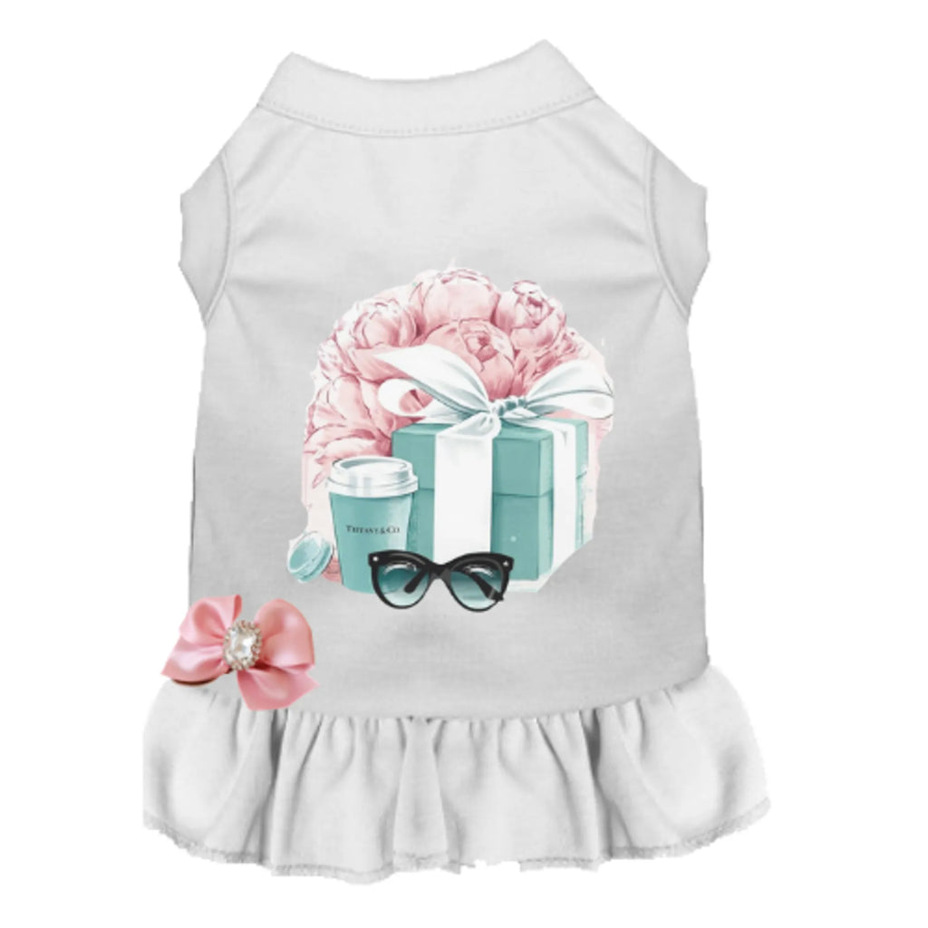Springtime at Sniffany Dog Dress - Bark Fifth Avenue white