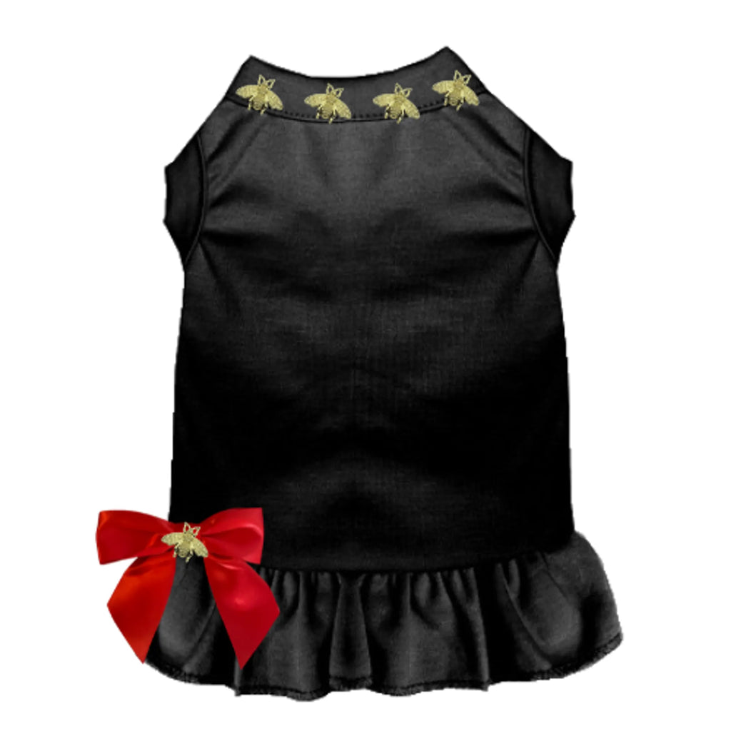 Studded Bee Dog Dress - Bark Fifth Avenue black
