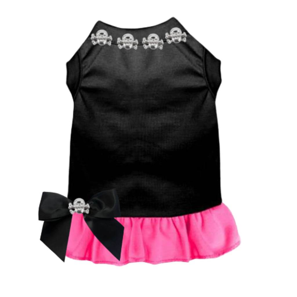 Studded Skull Collar Dress for Dogs - Bark Fifth Avenue pink ruffle