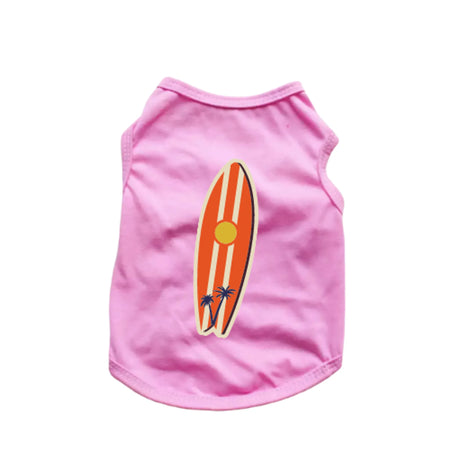 Surfer Dog Tank Top - Bark Fifth Avenue pink