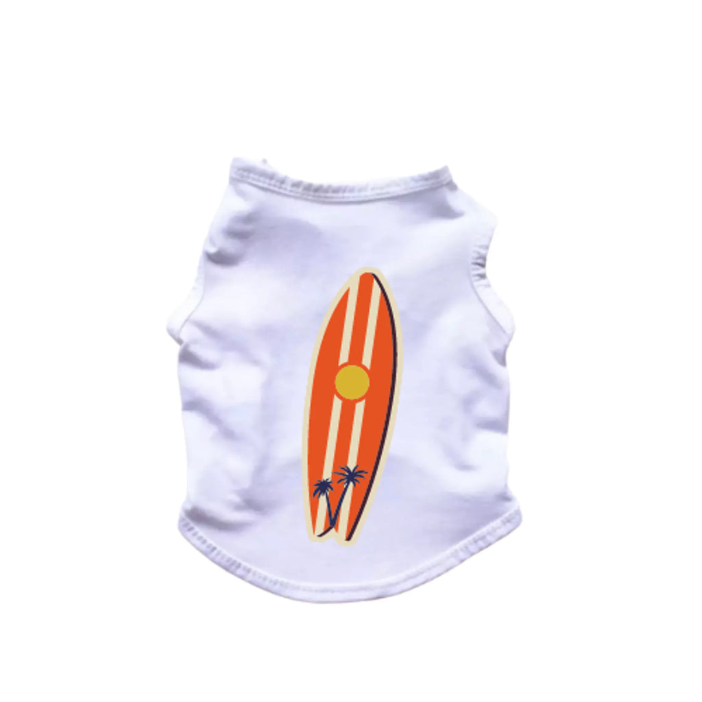 Surfer Dog Tank Top - Bark Fifth Avenue white