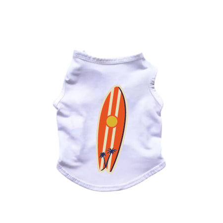 Surfer Dog Tank Top - Bark Fifth Avenue white
