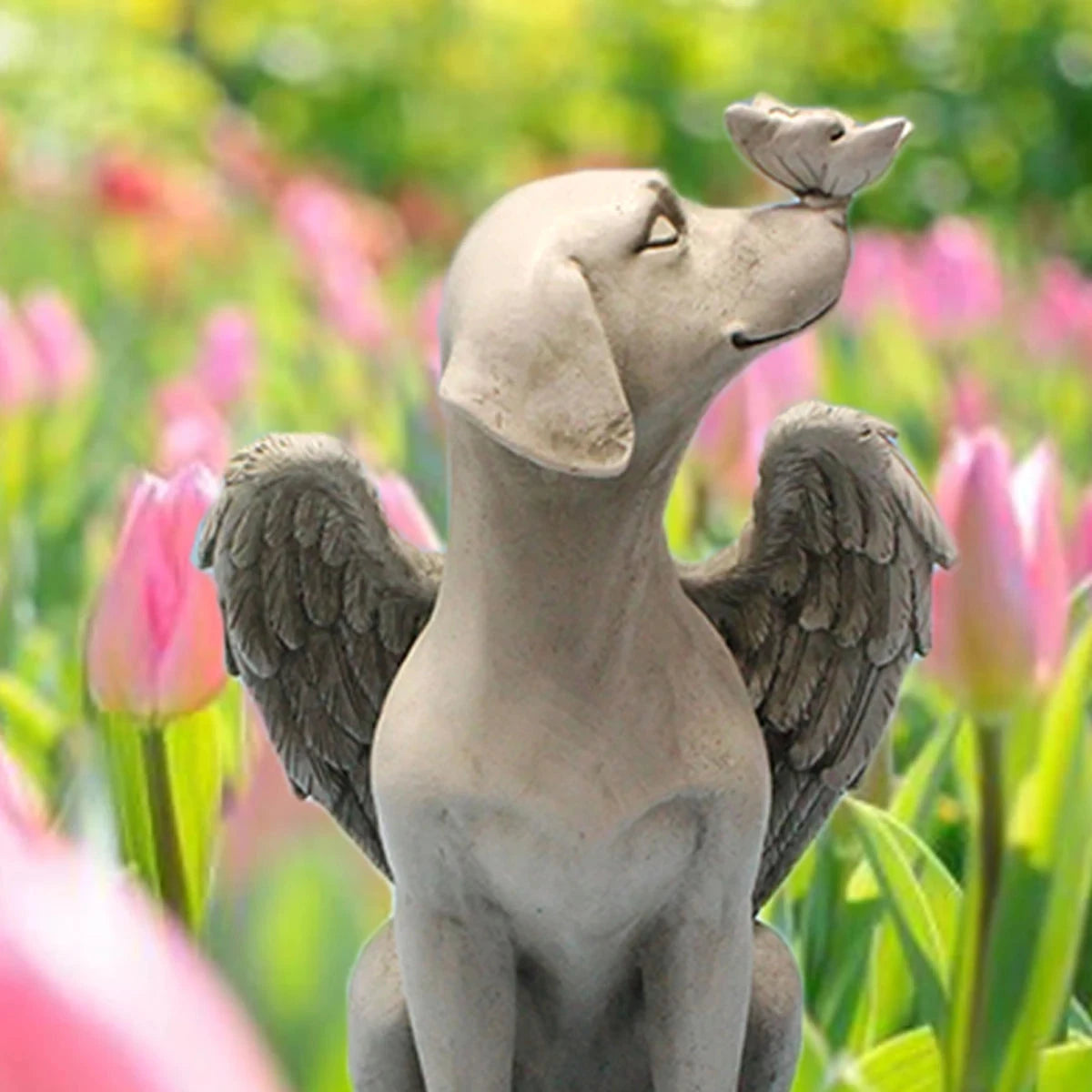 Angel Dog Memorial Statue – Elegant Pet Memorial Stone for Dog Bereavement - Dog Store Online