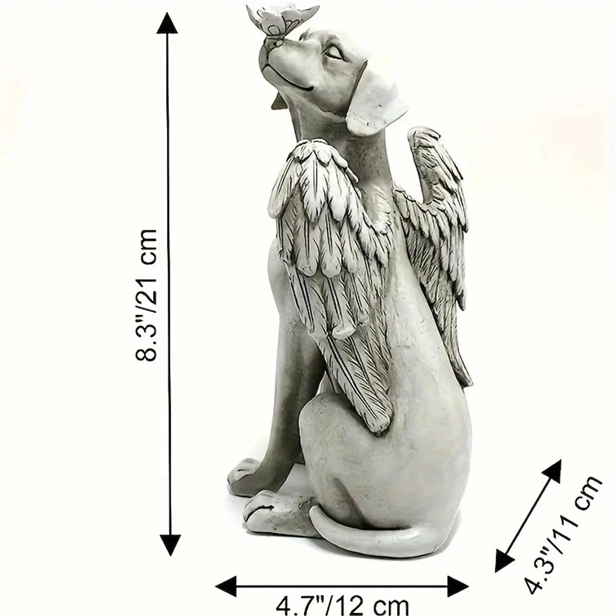 Angel Dog Memorial Statue – Elegant Pet Memorial Stone for Dog Bereavement - Dog Store Online