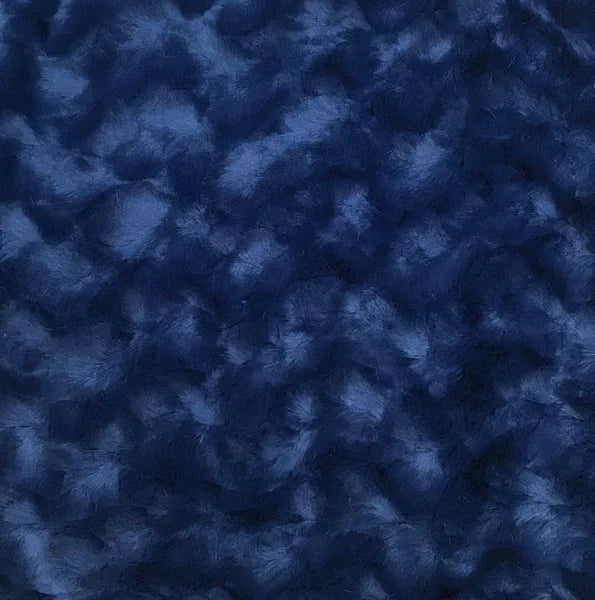 Close-up of textured blue fabric
