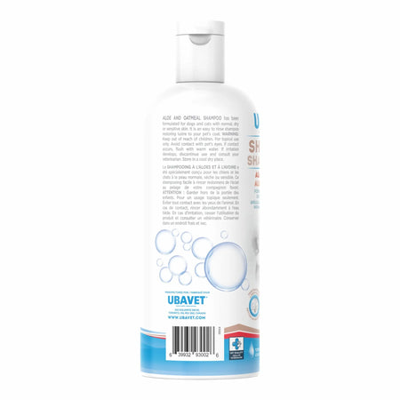 Shampoo bottle with label on a white background