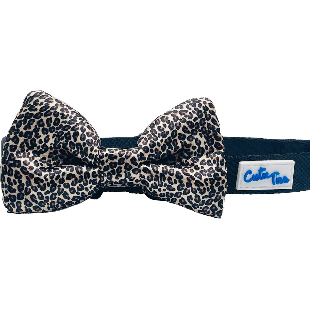 Various Fun Designs Dog Bow Tie - Cutie Ties leopard print