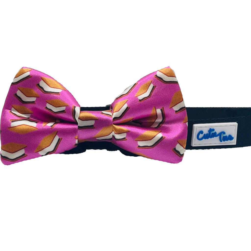 Various Fun Designs Dog Bow Tie - Cutie Ties smores purple