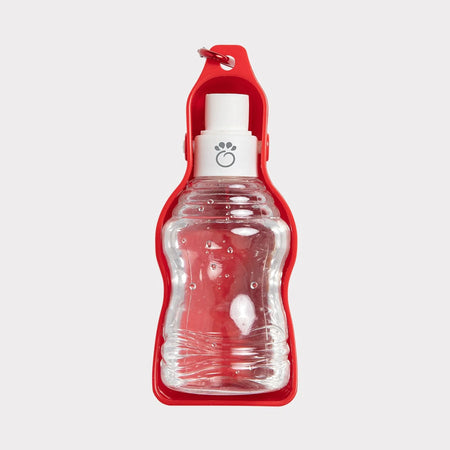 Water Bottle for Dogs - 8 oz - GF Pet red