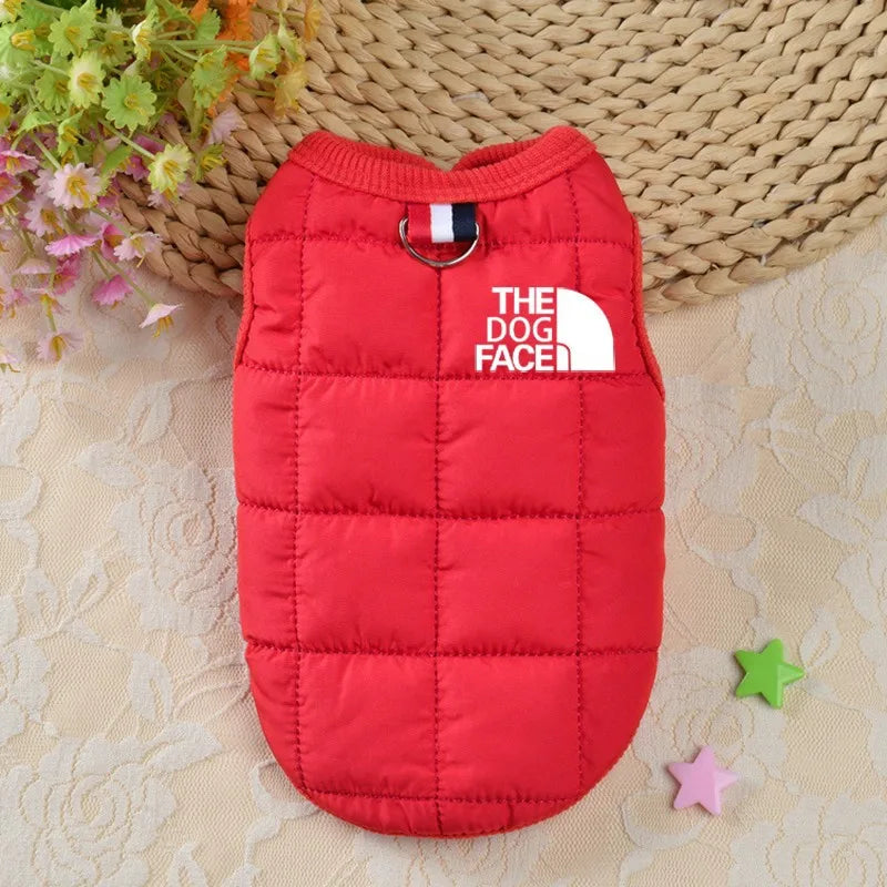 Waterproof Dog Winter Vest red