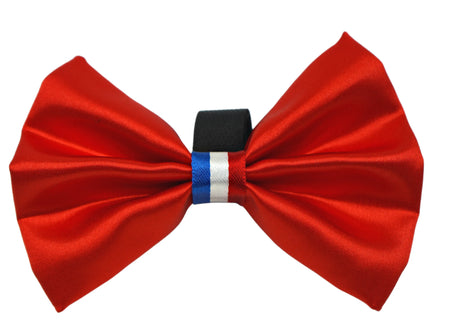 Wedding Satin Bow Tie Americano for Dogs - Pets Ribbons red