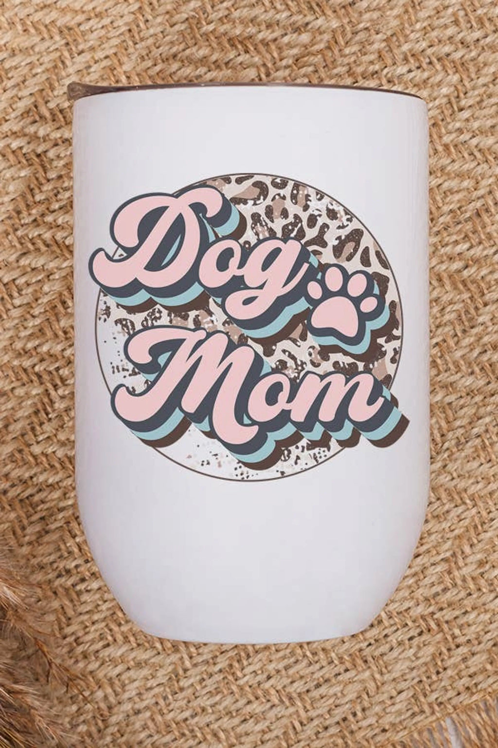 White Leopard Circle Pink 