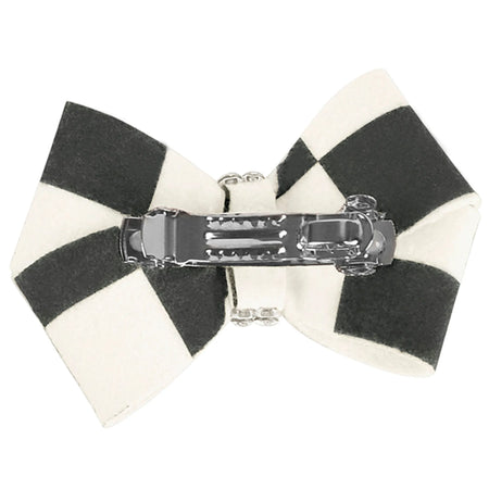 Windsor Check Nouveau Bow Hair Accessory for Dogs - Susan Lanci Designs rear