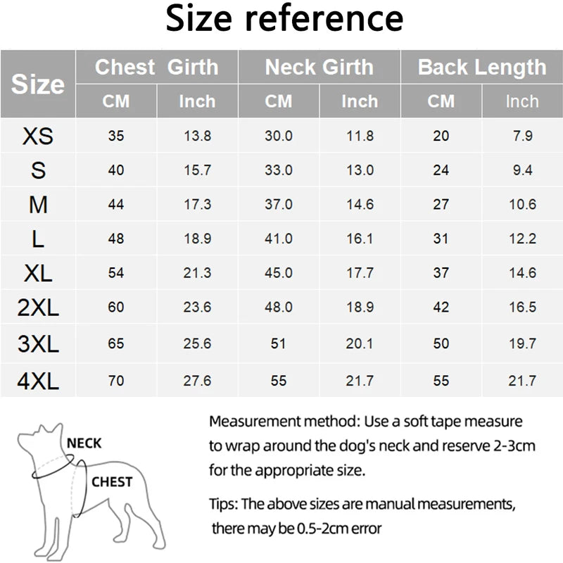 Winter-Themed_Fleece_Dog_Jumpsuit_sizing_chart