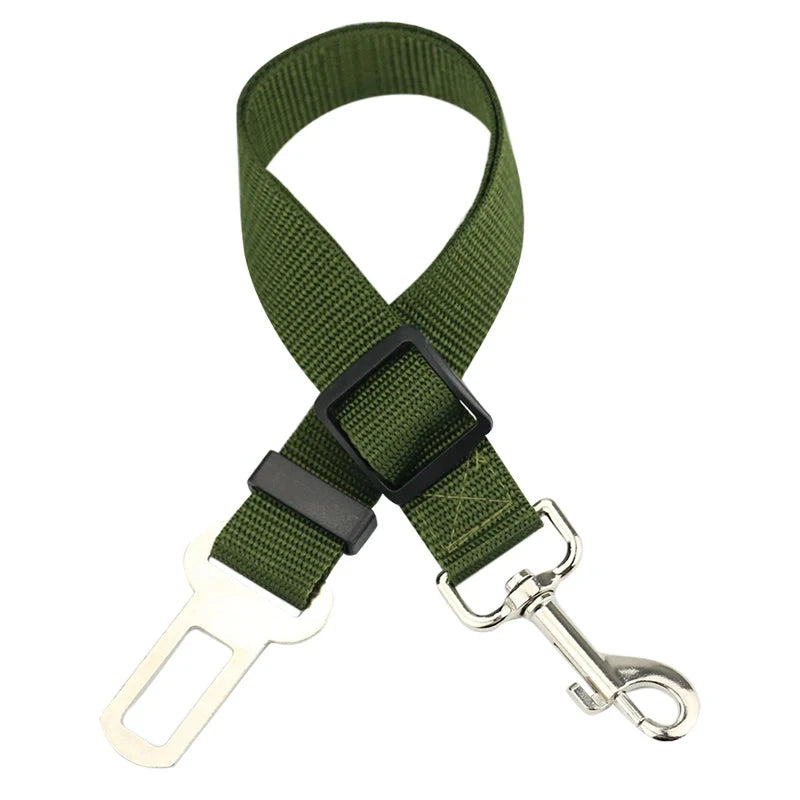 Adjustable Dog Car Seat Belt - Secure & Comfortable Travel Harness for Your Pet ARMY GREEN - Dog Store Online