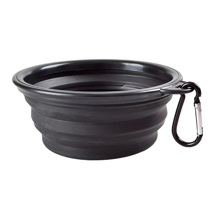 350/650/1000ml Collapsible Dog Bowl - Portable Silicone Travel Feeder BLACK / 1000ml - Dog Store Online