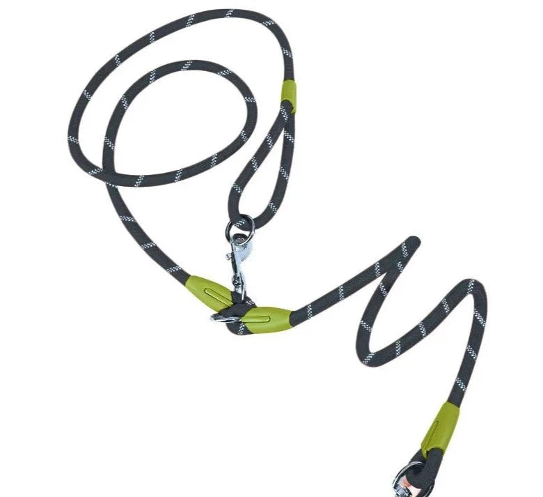 Reflective Nylon Hands-Free Dog Leash – Perfect for Running & Walking All Size Dogs BLACK / 0.8CM 240CM - Dog Store Online