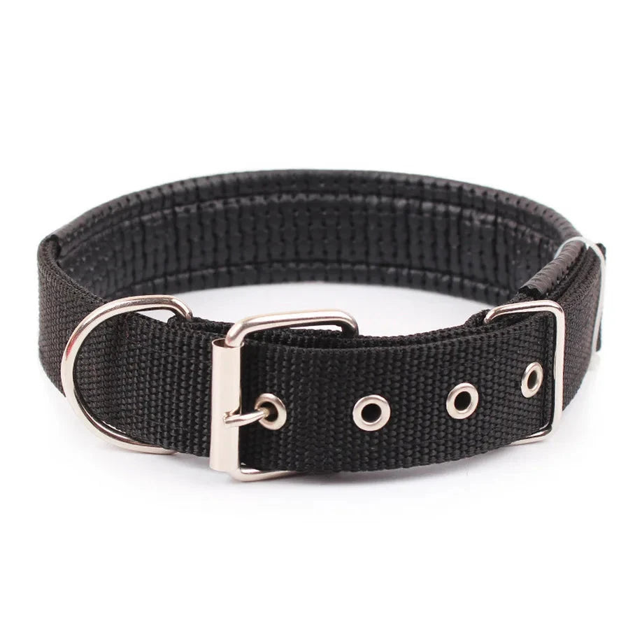 Solid Nylon Dog Collar - Durable & Adjustable for Small, Medium & Large Dogs BLACK / S - Dog Store Online