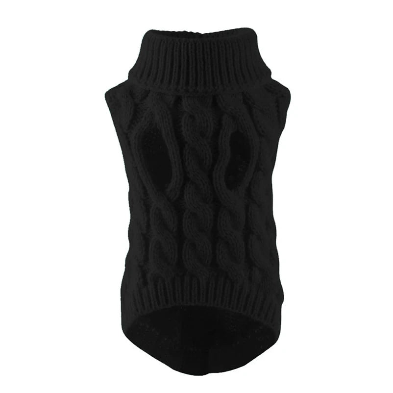 Winter Warm Turtleneck Dog Sweaters - Perfect for Small & Medium Dogs Black / S - Dog Store Online