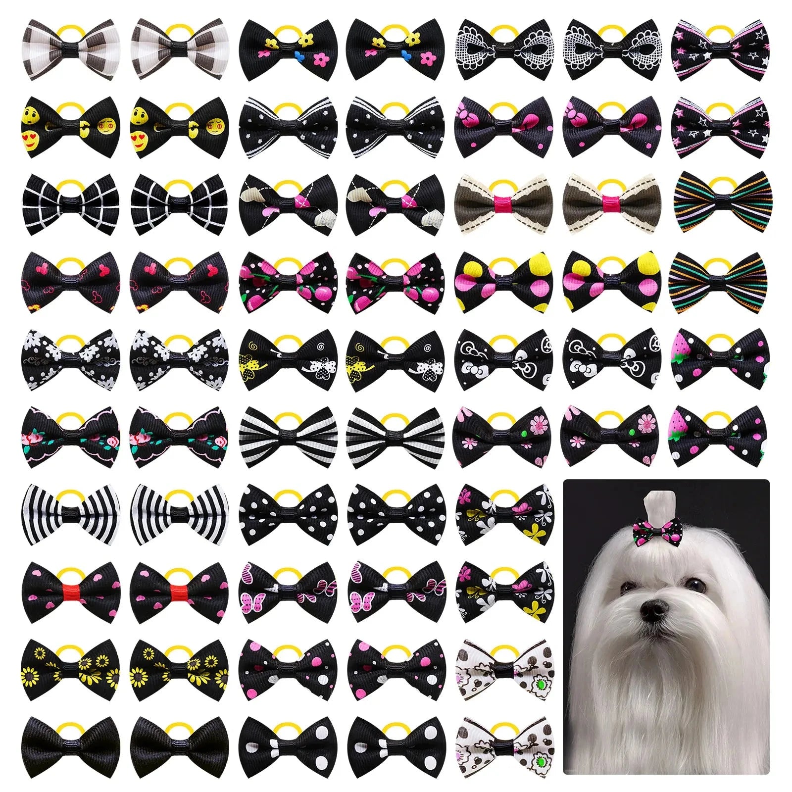 30PCS Adorable Dog Puppy Bows - Perfect Hair Accessories for Small Dogs as the picture shows _1 - Dog Store Online