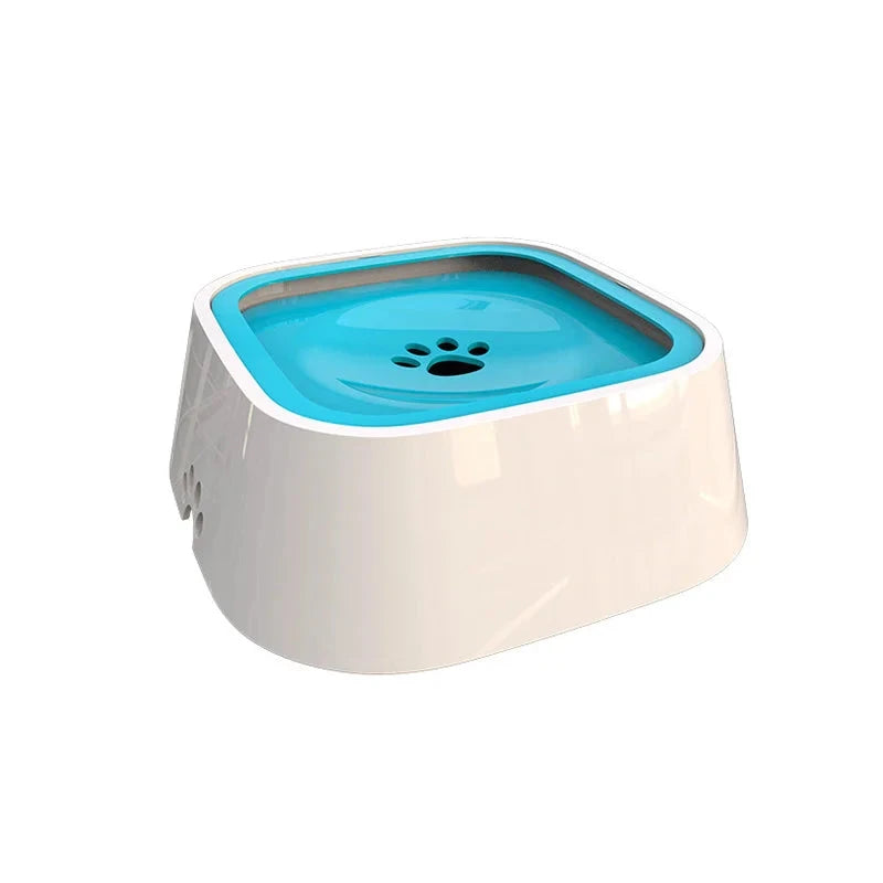 1.5L Floating Dog Water Bowl - Dry Mouth, Slow Anti-Overflow Design BLUE - Dog Store Online