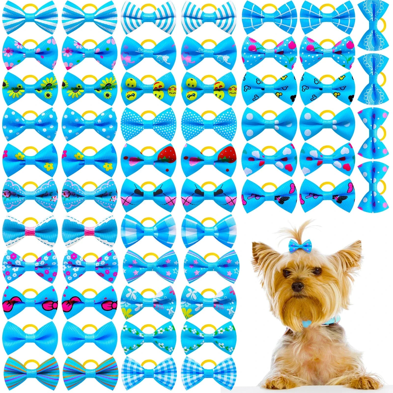 30PCS Adorable Dog Puppy Bows - Perfect Hair Accessories for Small Dogs as the picture shows _2 - Dog Store Online