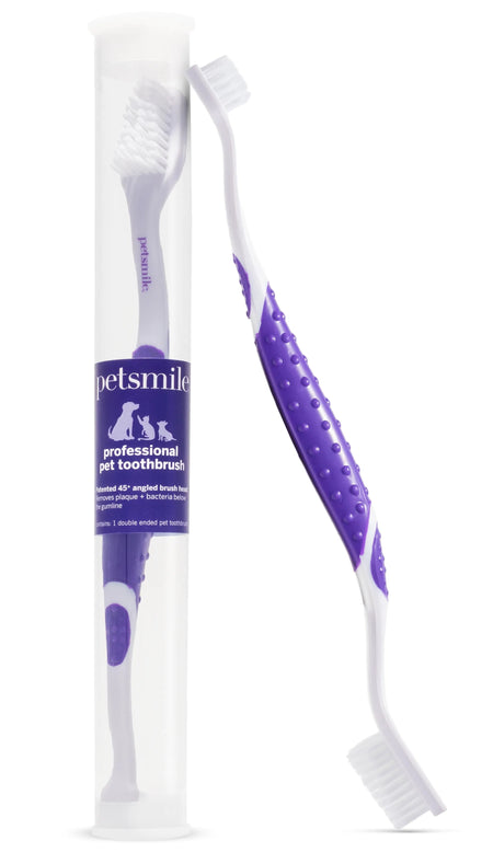 Professional Dog Toothbrush with Patented 45-Degree Dual-Ended Brush Head - Petsmile