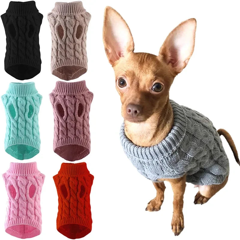 Winter Warm Turtleneck Dog Sweaters - Perfect for Small & Medium Dogs - Dog Store Online