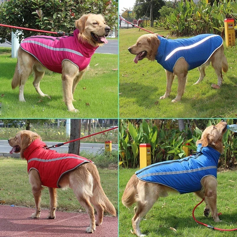 Waterproof Winter Dog Jacket - Warm Padded Fleece, Reflective Safety for Large Dogs - Dog Store Online