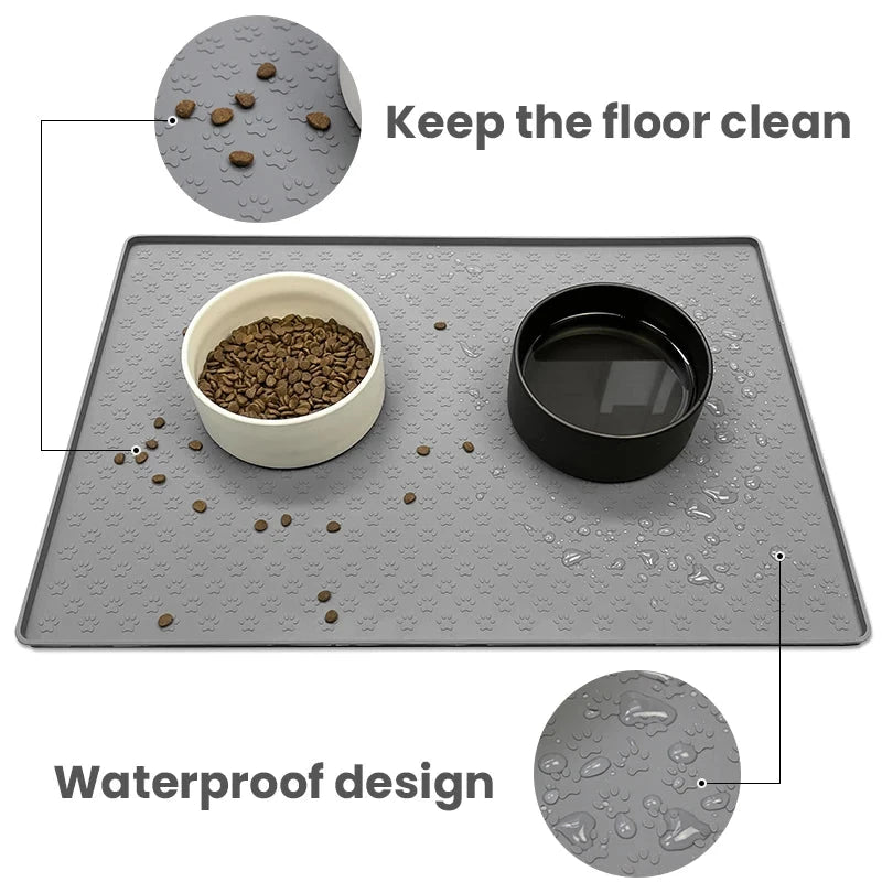 Waterproof Silicone Dog Food Bowl Placemat – Non-Slip, Easy-Clean Feeding Mat - Dog Store Online