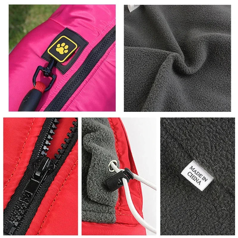 Waterproof Winter Dog Jacket - Warm Padded Fleece, Reflective Safety for Large Dogs - Dog Store Online