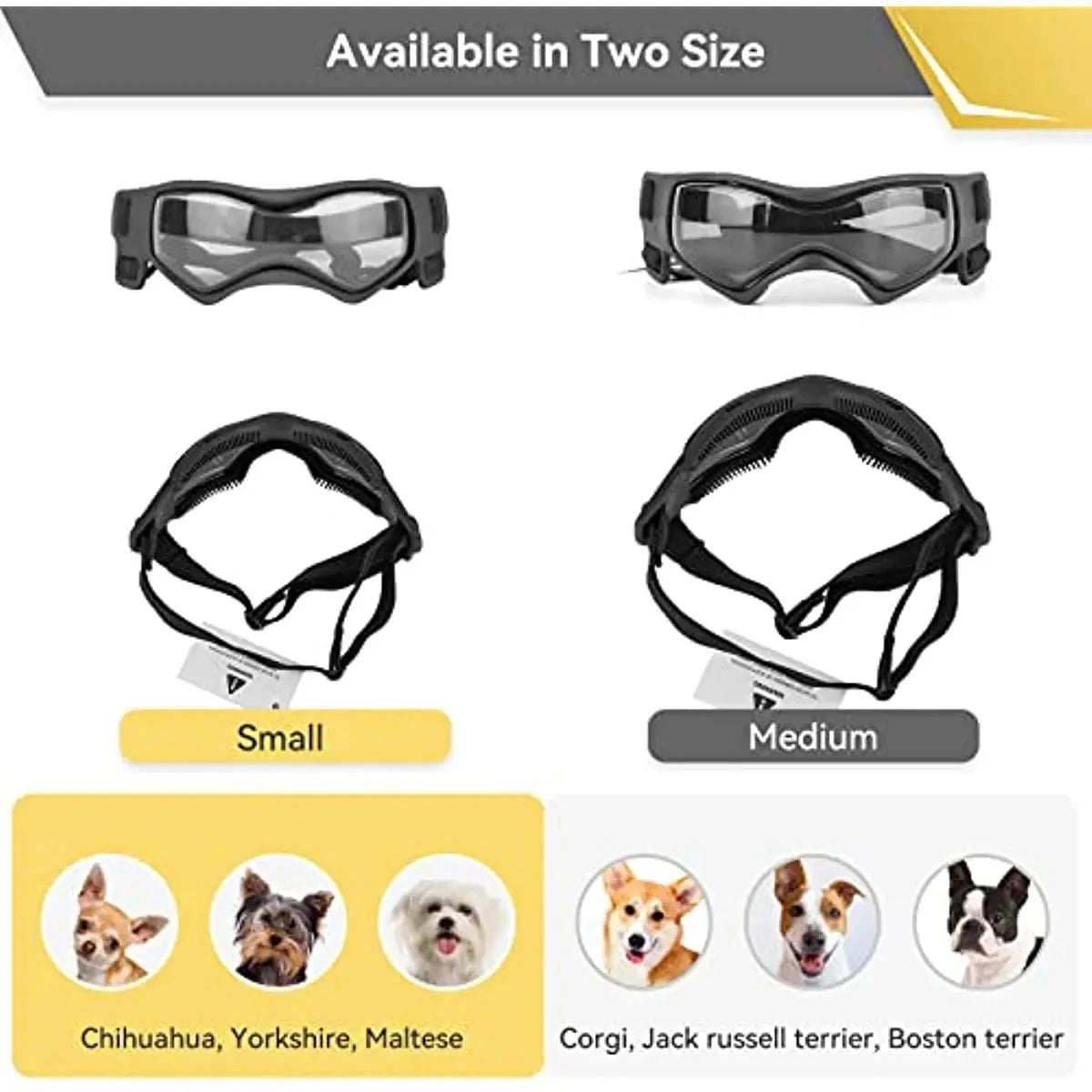 Ultimate UV Protection Dog Goggles – Windproof & Adjustable Sunglasses for Small/Medium Dogs - Dog Store Online