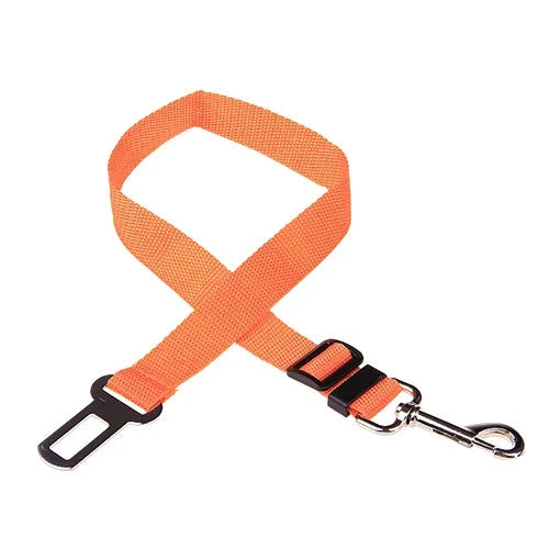 Adjustable Dog Car Seat Belt - Secure & Comfortable Travel Harness for Your Pet ORANGE - Dog Store Online