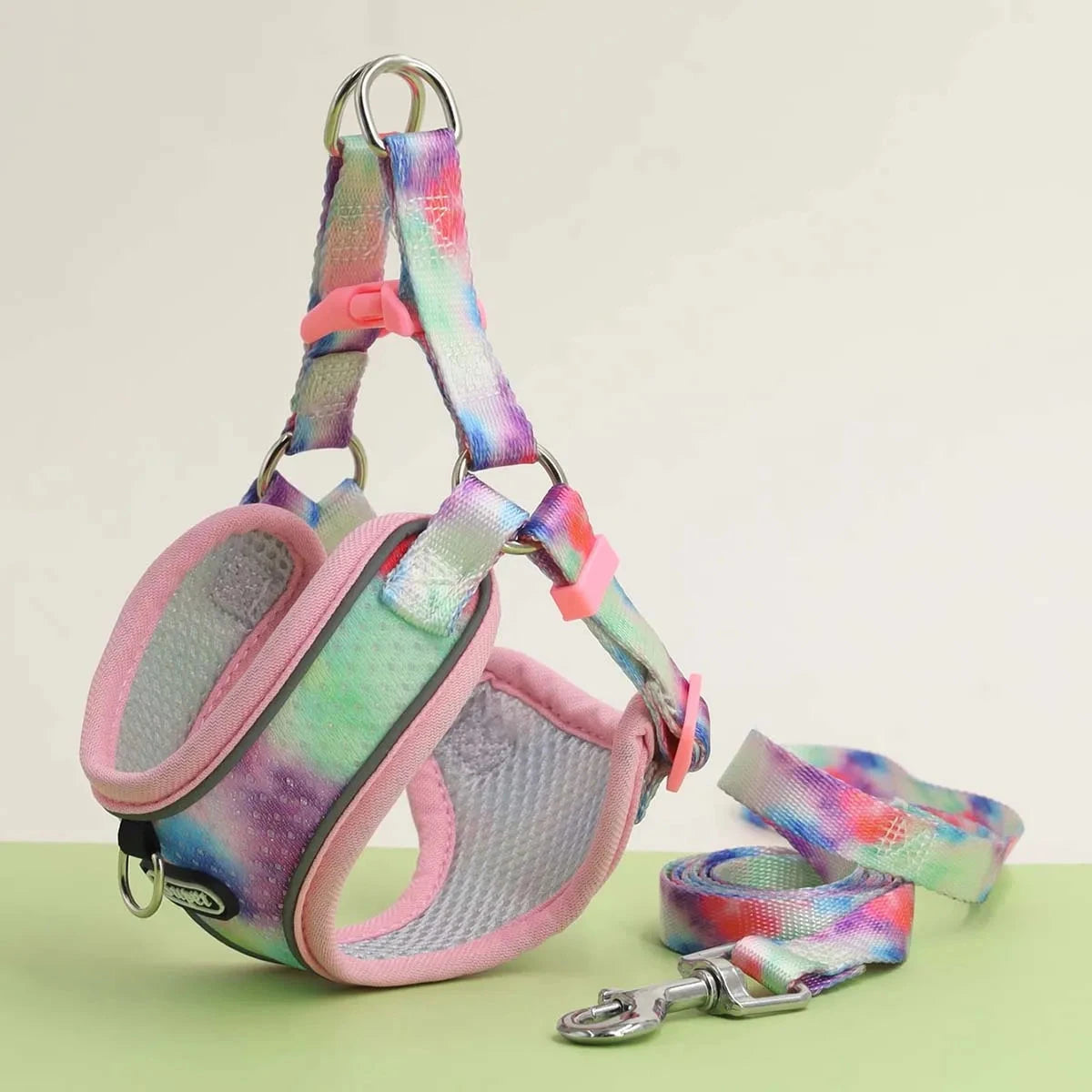 Comfort Adjustable Dog Harness and Leash Set - Secure & Escape-Proof - Perfect for Small to Medium Dogs PINK / S - Dog Store Online