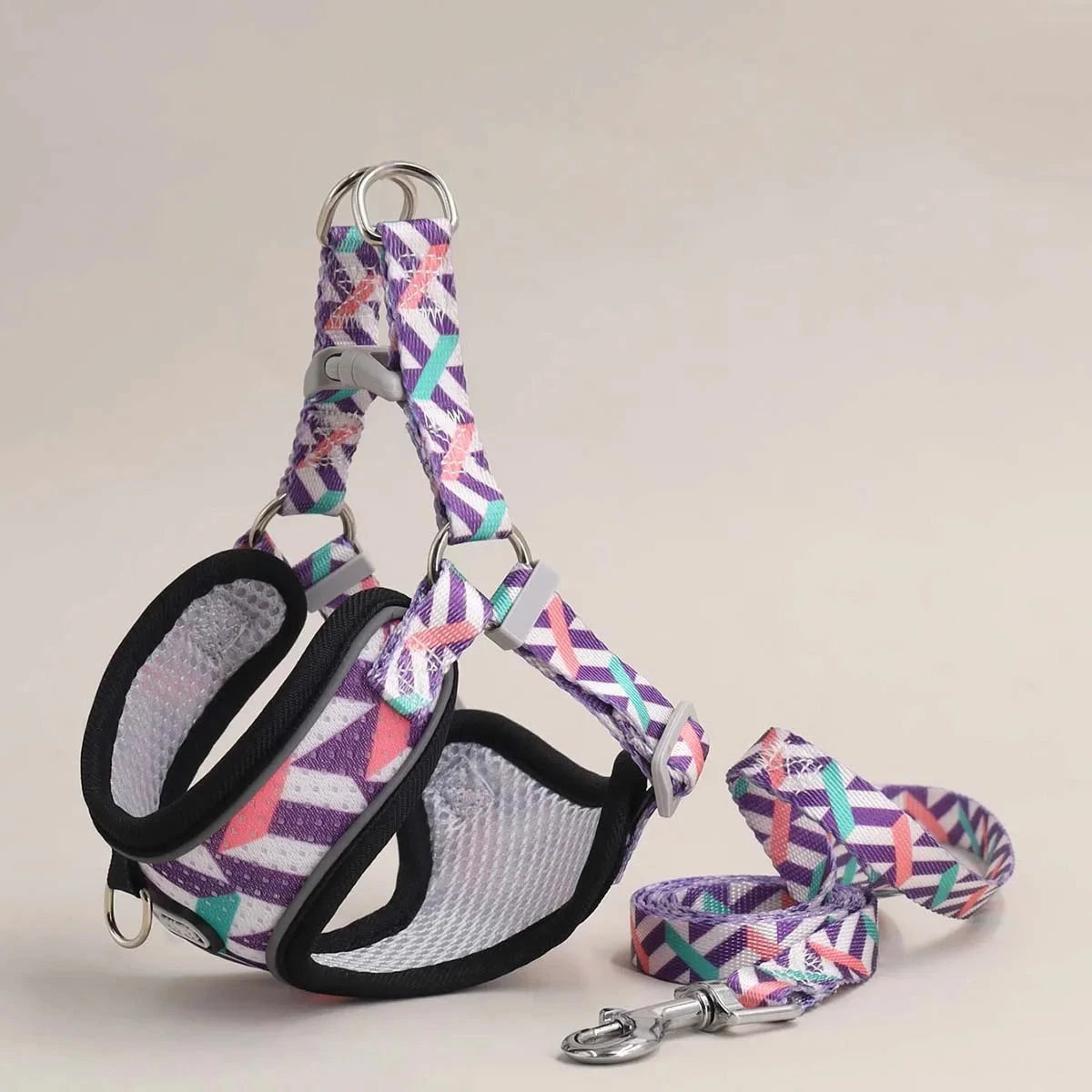 Comfort Adjustable Dog Harness and Leash Set - Secure & Escape-Proof - Perfect for Small to Medium Dogs PURPLE / S - Dog Store Online