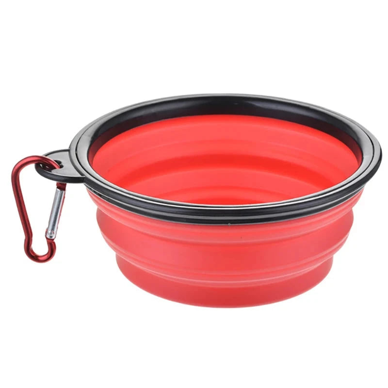 350/650/1000ml Collapsible Dog Bowl - Portable Silicone Travel Feeder RED / 1000ml - Dog Store Online