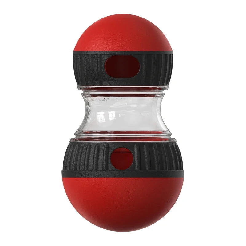 Interactive Elliptical Track Rolling Ball Dog Toy - Durable, Fun, and Habit-Forming RED - Dog Store Online