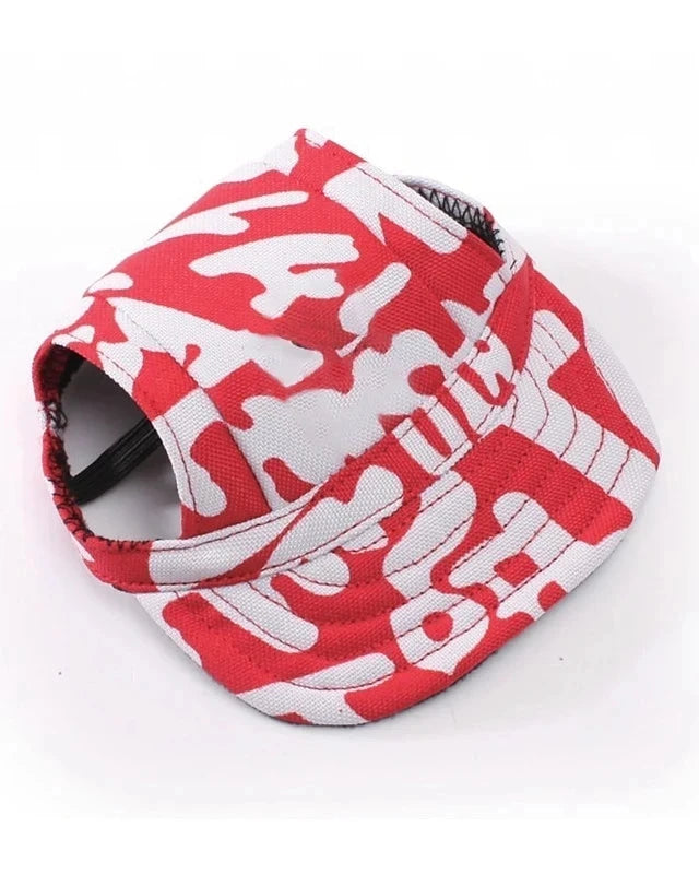 Stylish Canvas Dog Baseball Cap - Perfect for Small Dogs, Outdoor Adventures & Summer Fun RED LETTER / M - Dog Store Online