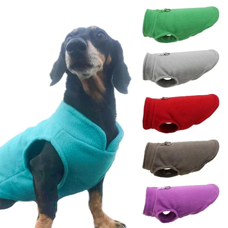 Cozy Fleece Dog Jacket with D-Ring - Ultimate Warmth for Small Dogs - Dog Store Online