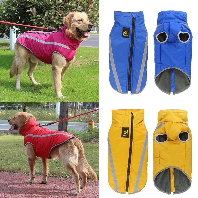 Waterproof Winter Dog Jacket - Warm Padded Fleece, Reflective Safety for Large Dogs - Dog Store Online