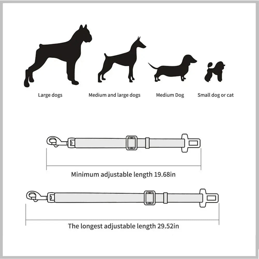 Adjustable Dog Car Seat Belt - Secure & Comfortable Travel Harness for Your Pet - Dog Store Online