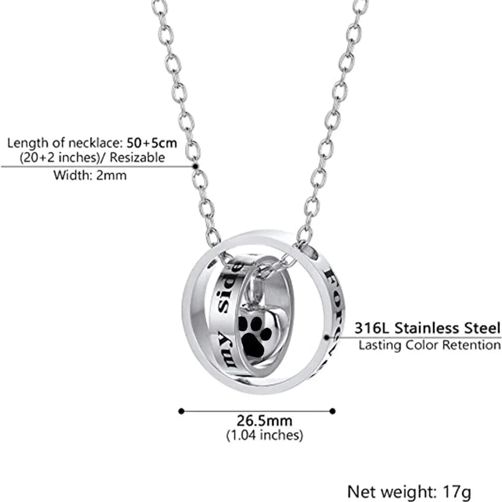 Heart Urn Necklace for Ashes - Stainless Steel Cremation Memorial Keepsake - Dog Store Online